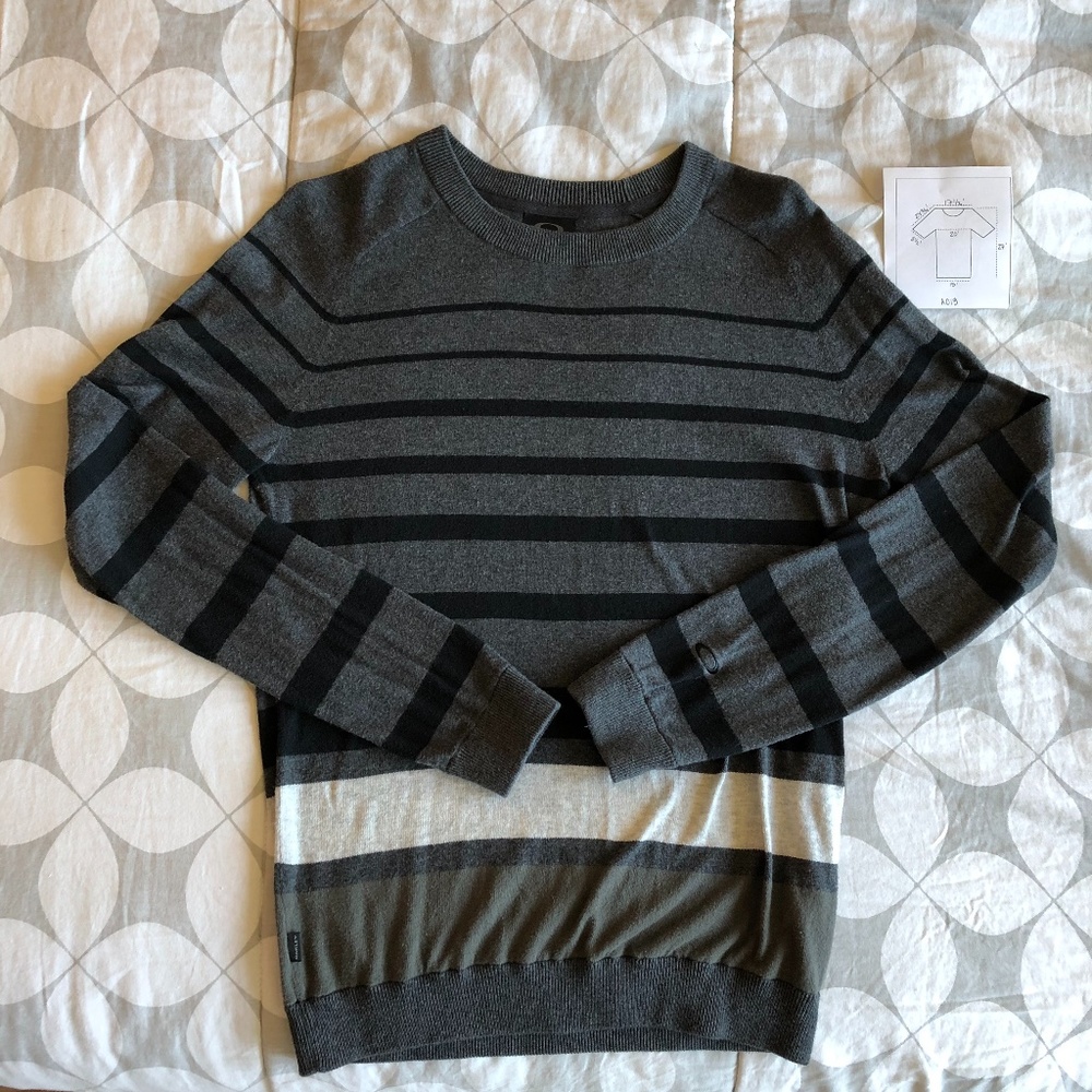 Oakley striped slim fit lightweight sweater.